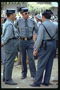 Politie in de grijs-blauwe uniform