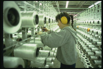 La produzione di filati di nylon