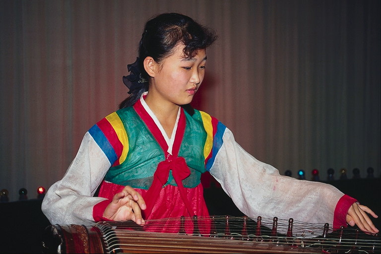 Девушка со струнным музыкальным инструментом