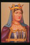 Женщина в короне с рубинами. Накидка голубого и темно-малинового  цвета. Королева Марго