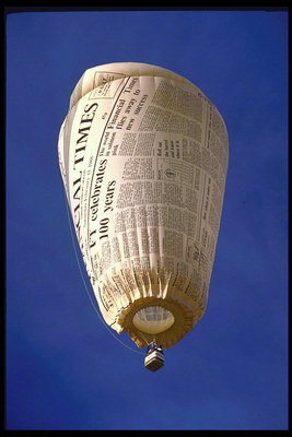 Balloon in the form of newspaper