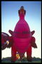 Ballon en forme de dragon rose foncé