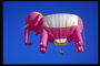 Pink elephant in the air