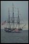 American three-masted ship on the high seas