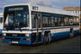 흰색과 자신감과 보안의 표현을위한 푸른 색조 버스