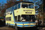 Niebieski - kolor żółty autobus do udanego biżuteria zielony park