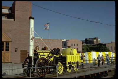 Exhibition of railway transport in the United States under the open sky