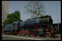 Ben conservado e restaurado carreiras locomotora en toda a ferrovía