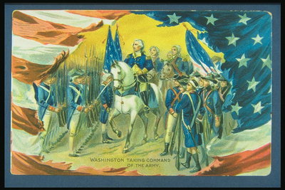 Американський президент Вашингтон на чолі своєї армії