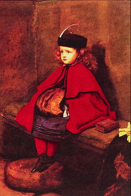 O fată într-o mantie de culoare roşie. În aşteptare