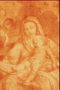 Жінка з немовлям. Картина в помаранчевих тонах