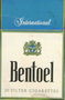 Сигареты BENTOEL Пачка в светлых тонах с рисунком герба