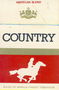 COUNTRY пачка сигарет с изображением всадника на красном фоне